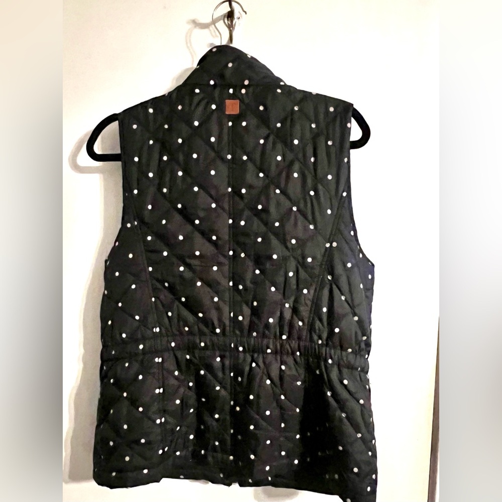 Talbots Black Vest with White Dots for‎ Women-Size Medium - Picture 2 of 4